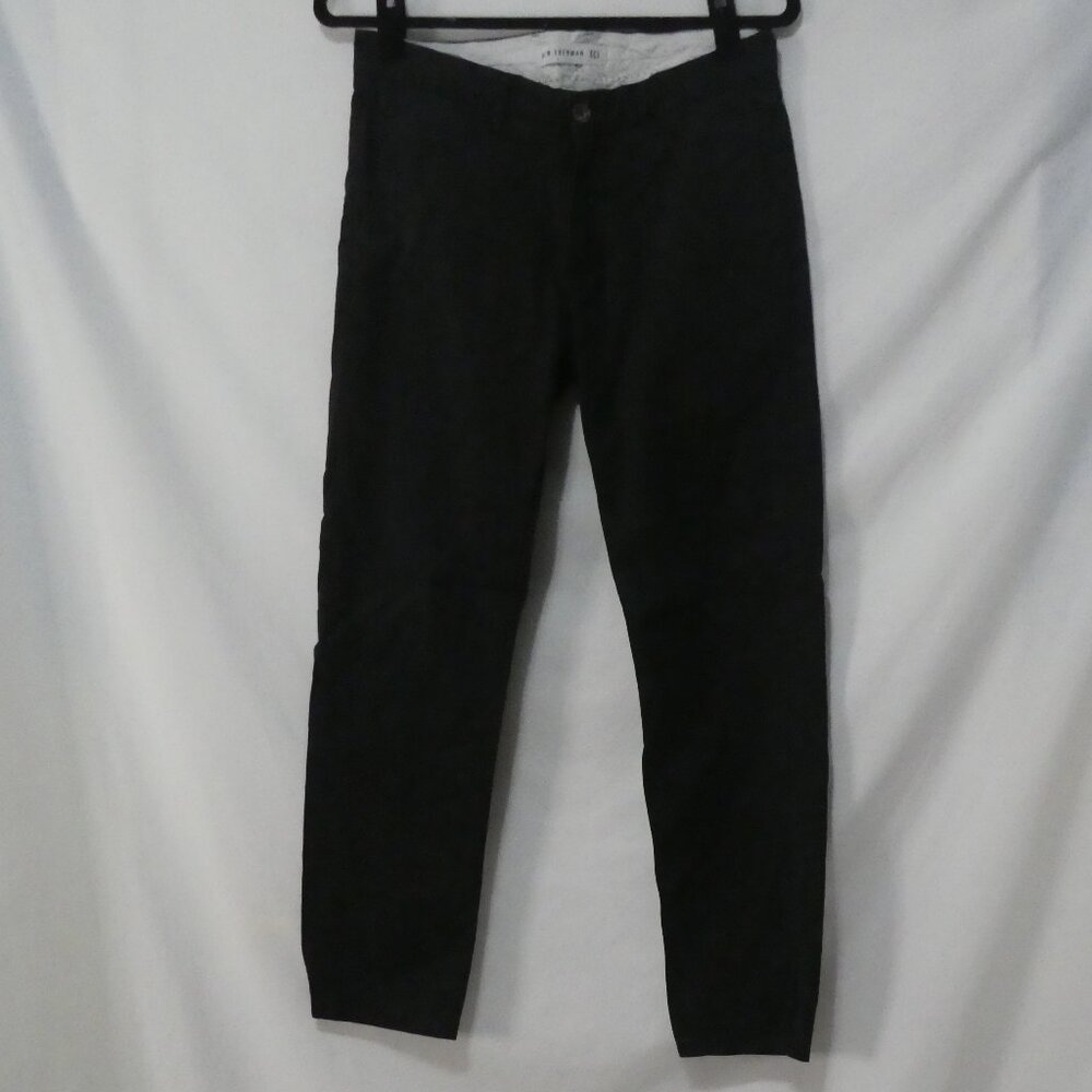 BEN SHERMAN - EC1 | W 31 L 34 | Sleek Black Tailored Pants | Cotton Chinos